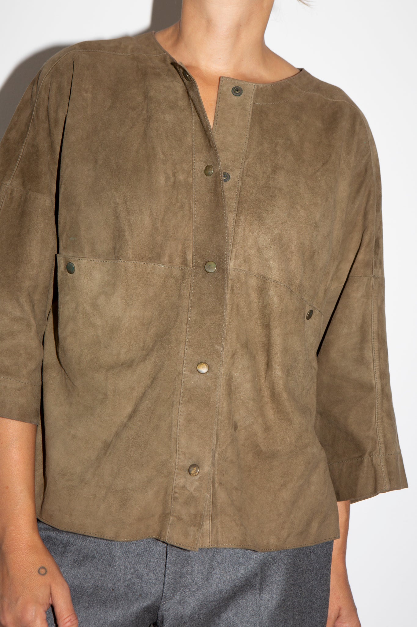 Cropped Suede Jacket