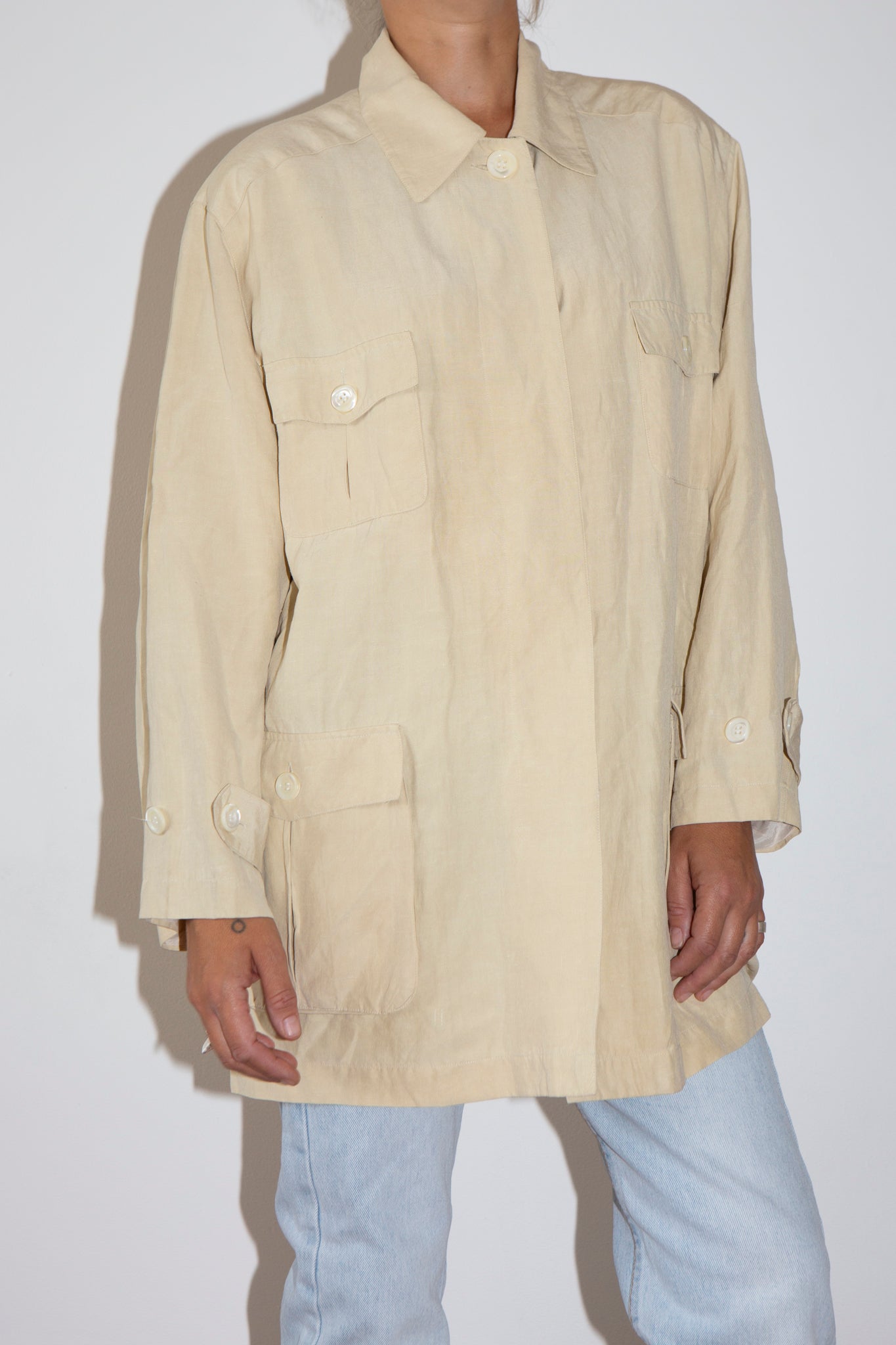 Silk & Linen Safari Jacket