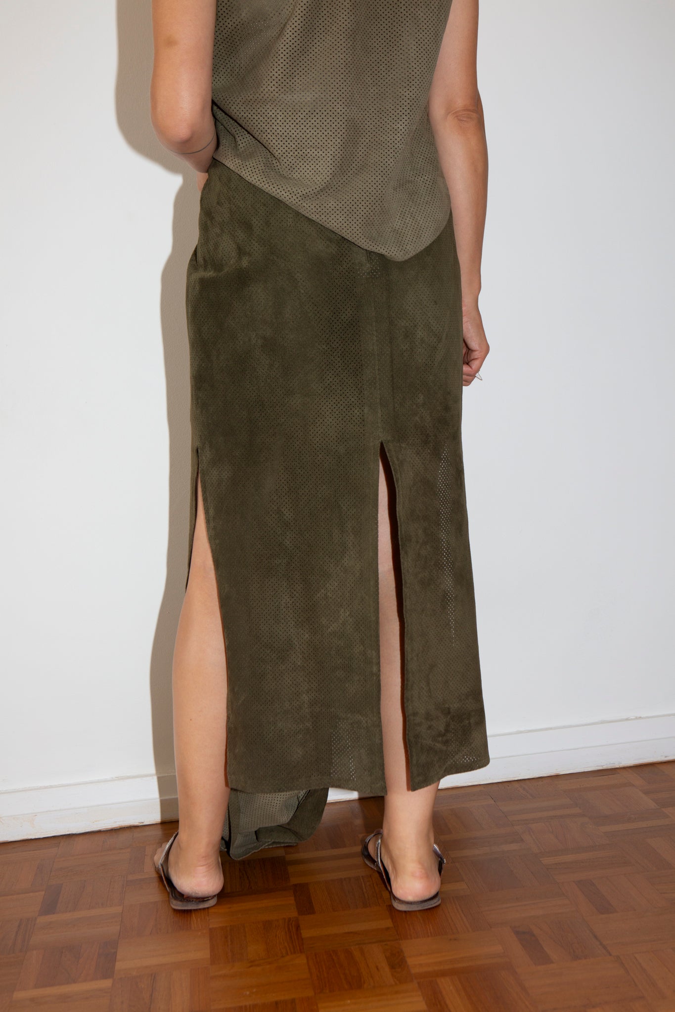 Perforated Leather Suit