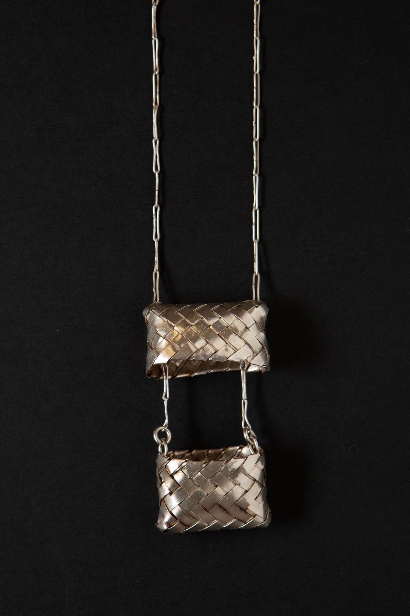 Taxco Silver Woven Basket