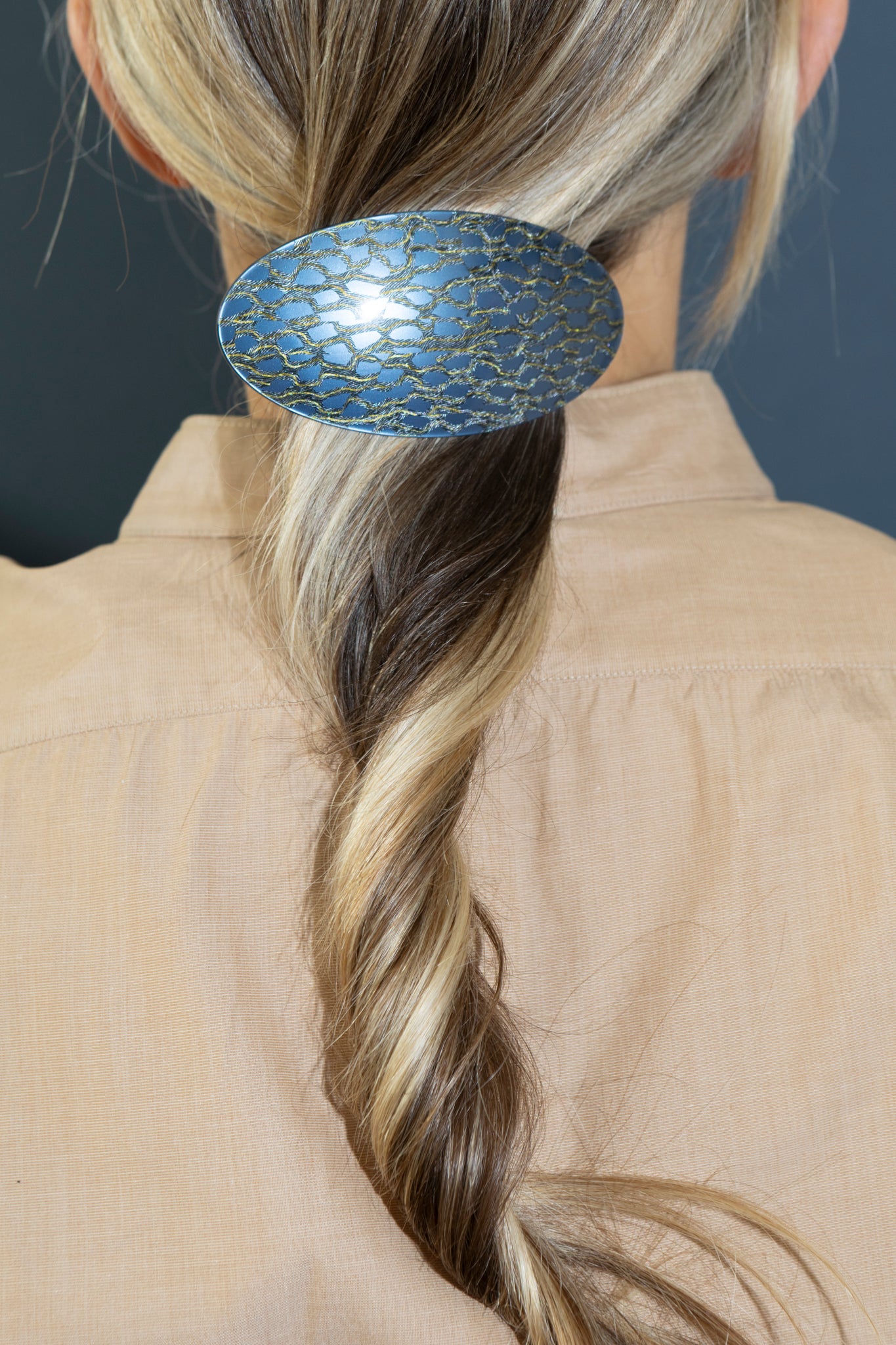 Faux Reptile Skin Barrette