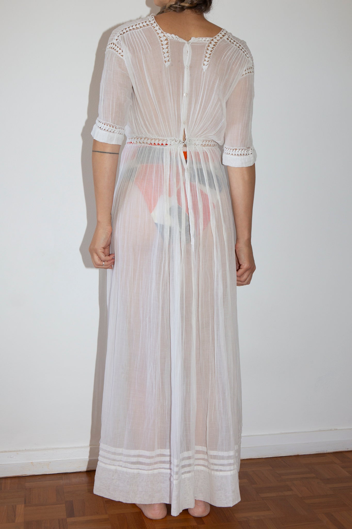 Cotton Gauze Edwardian Dress
