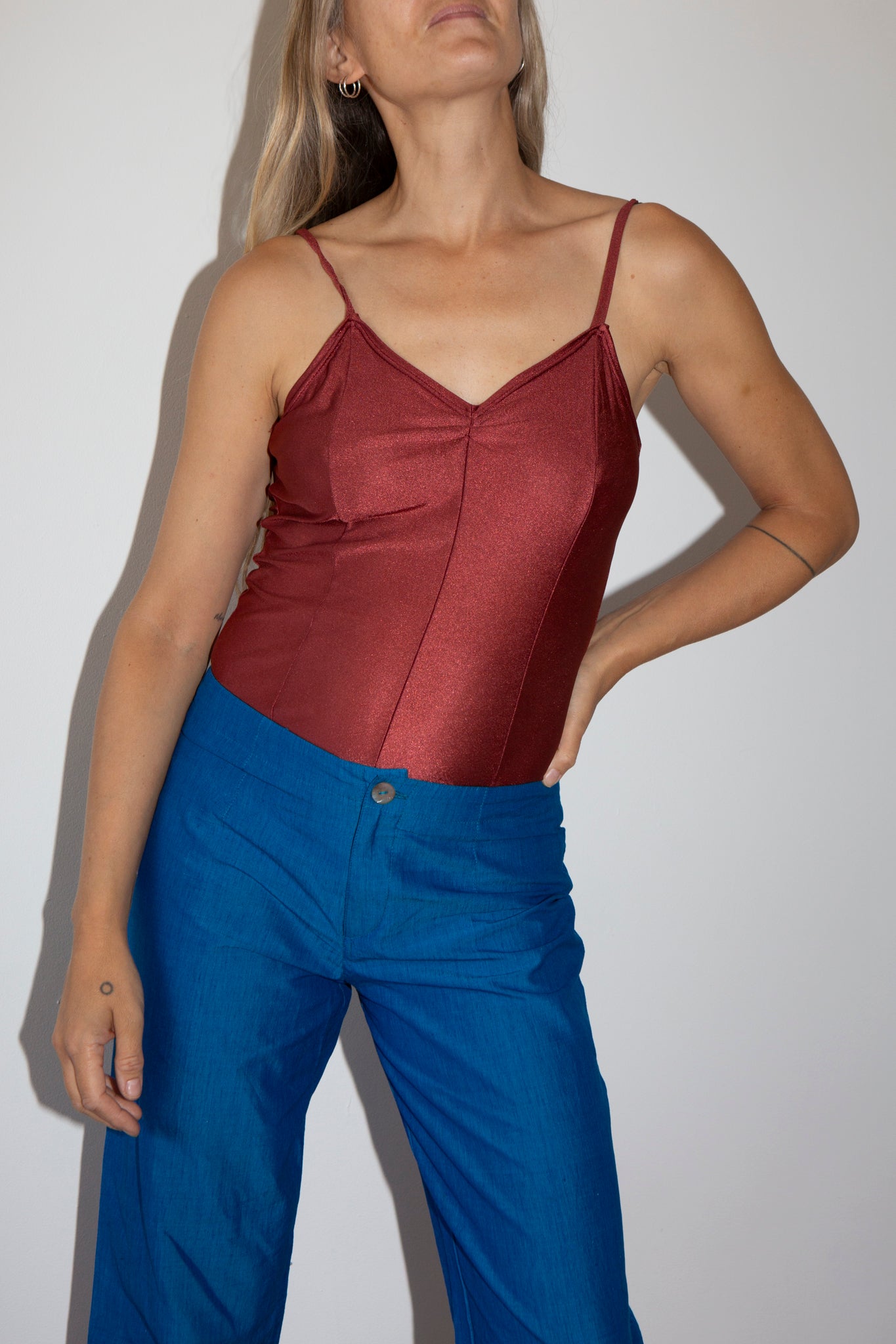 Two Tone Cotton Trousers