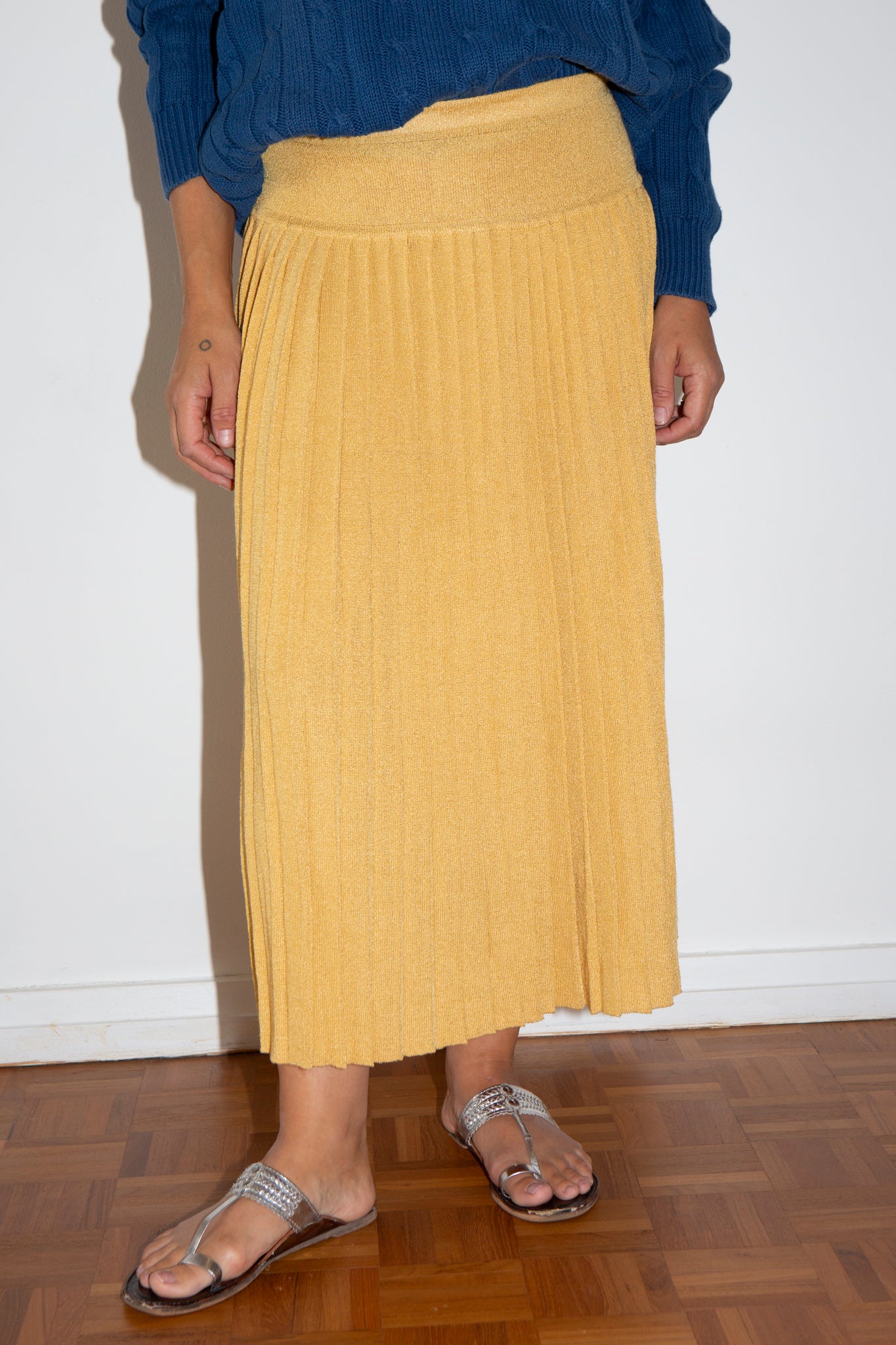 1960s Italian Wool Pleated Skirt