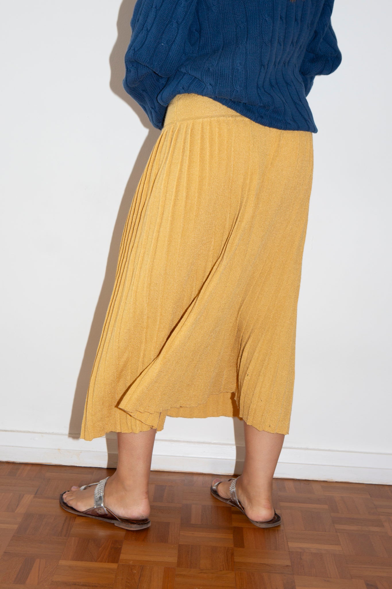 1960s Italian Wool Pleated Skirt