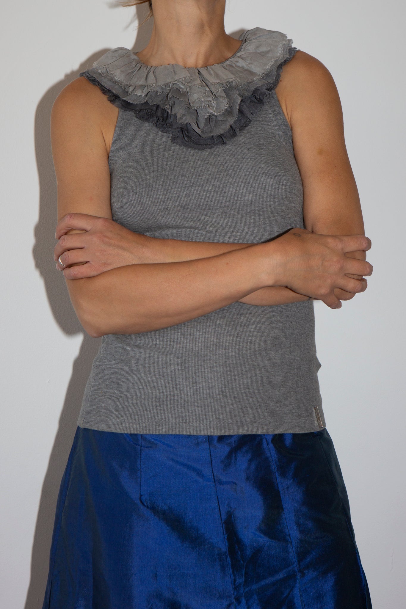 Dondup Silk Ruffle Tank