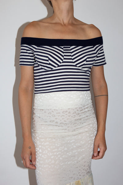 90s Cropped Stripe Top