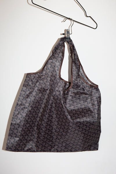 Brown Foldable Nylon Shopping Bag