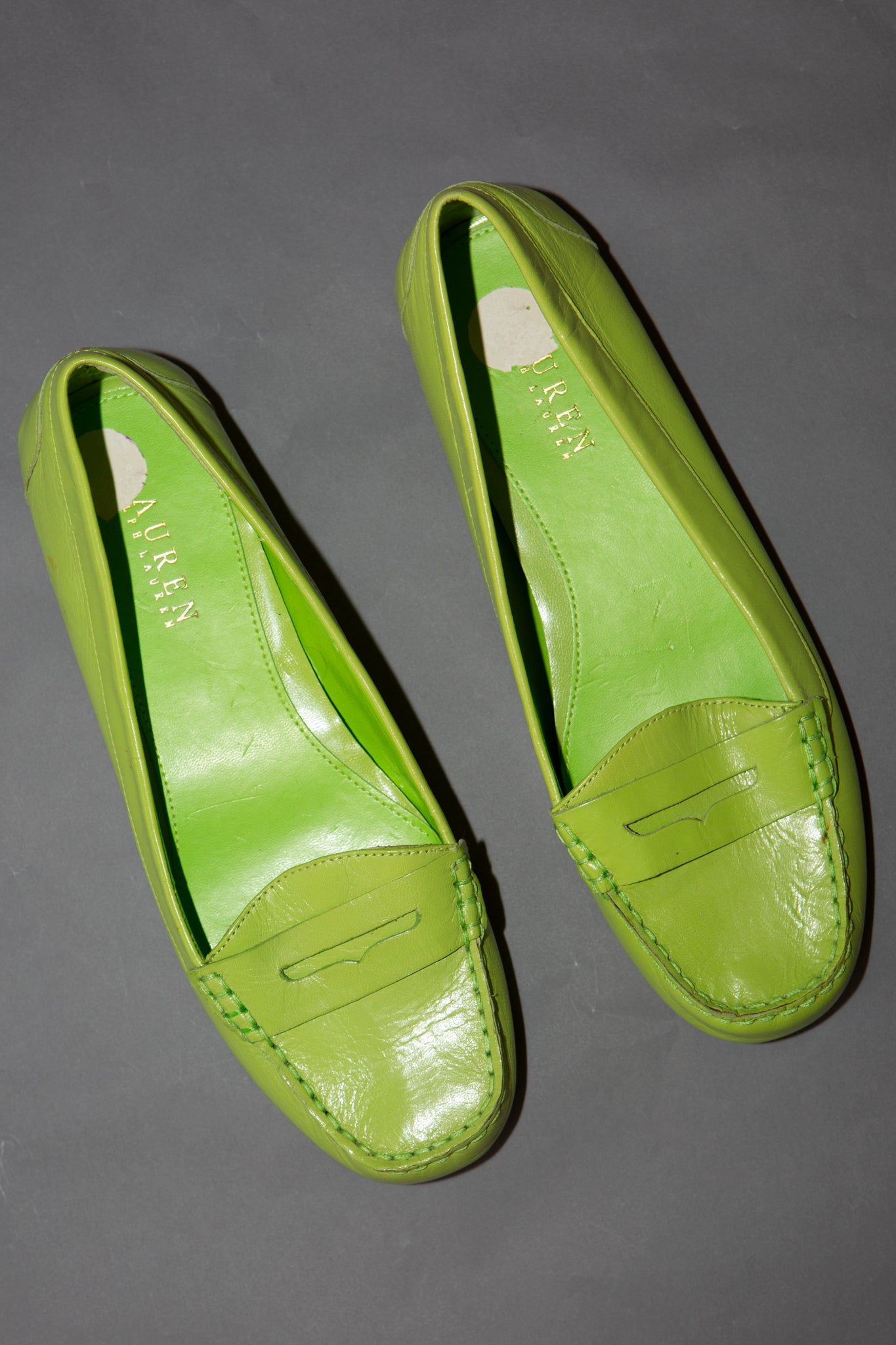 Lime Ralph Lauren Driving Shoe - UK 6