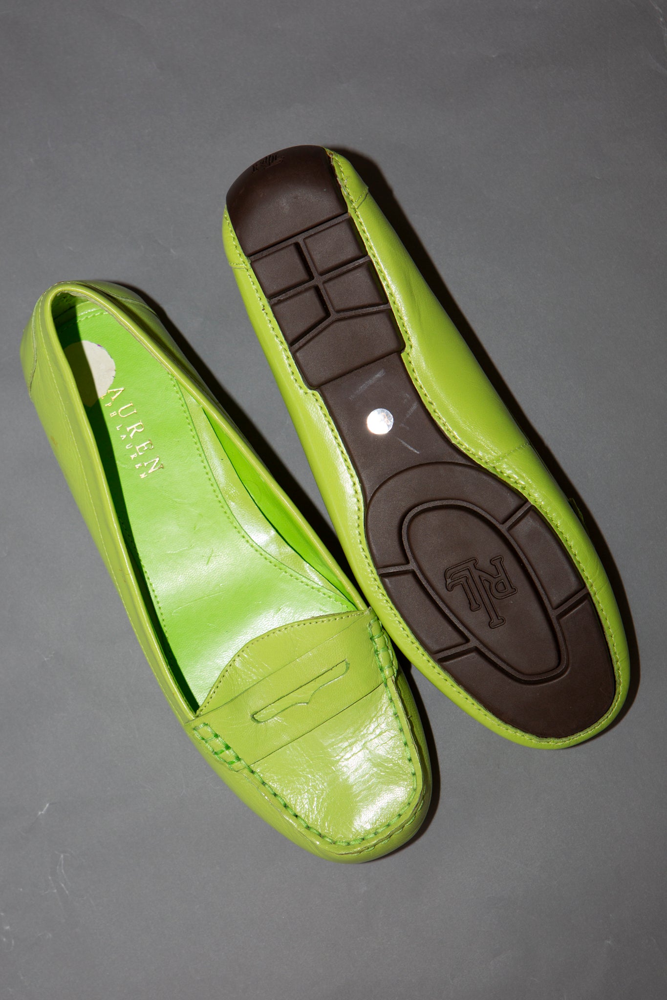 Lime Ralph Lauren Driving Shoe - UK 6