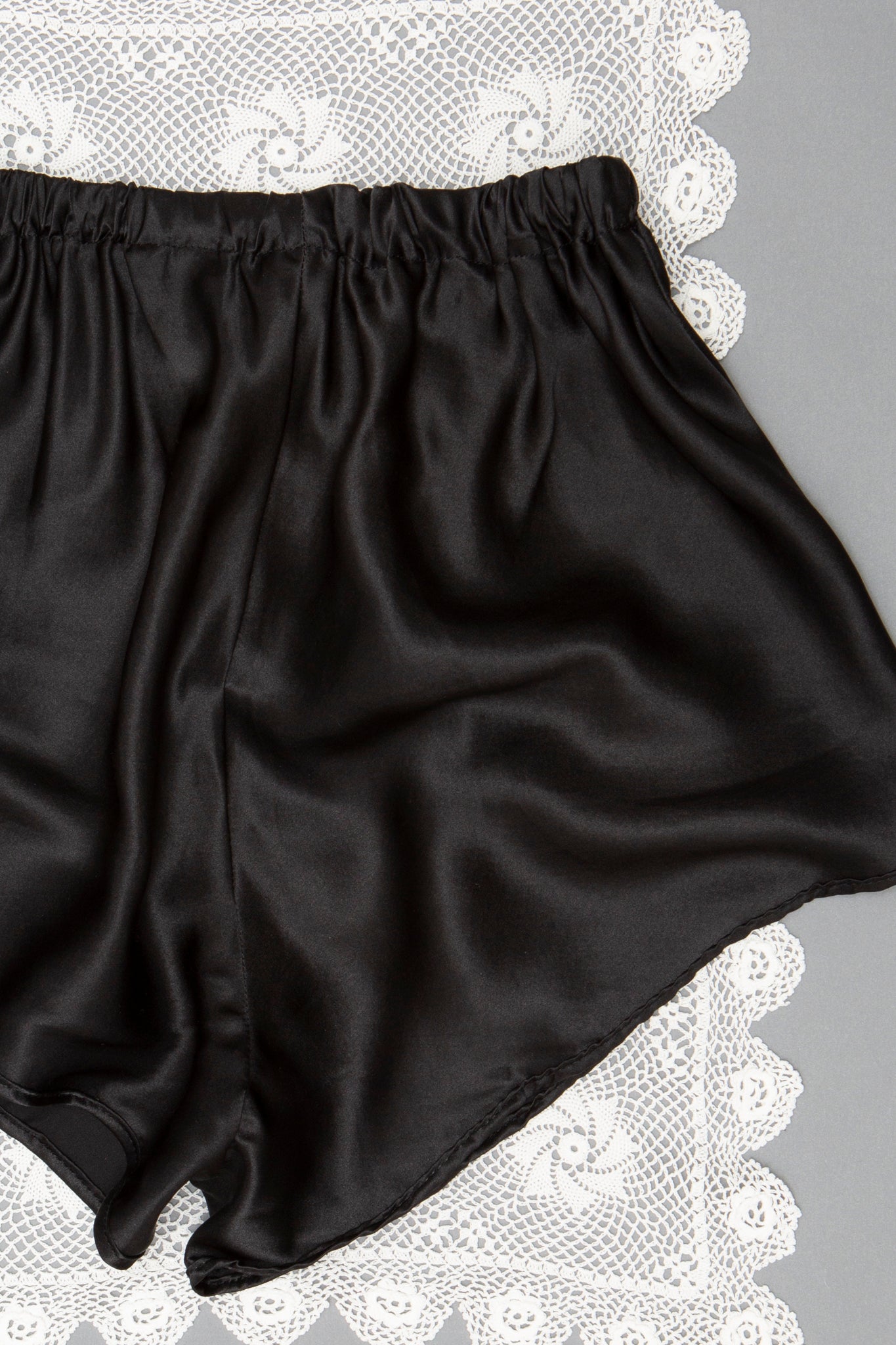 Black Dead Stock Silk French Nickers