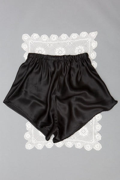 Black Dead Stock Silk French Nickers