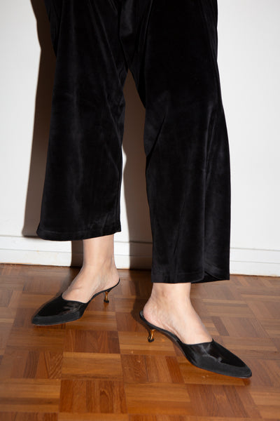 Black Manolo Blahnik Mule
