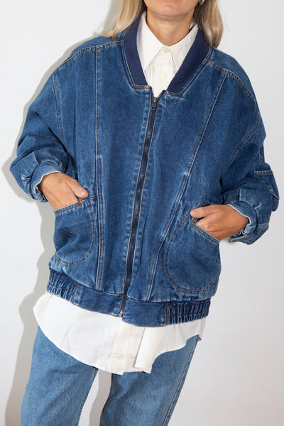 1980s Denim Bomber