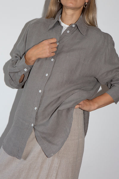 Grey Linen Shirt