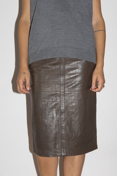 Escada Leather Skirt