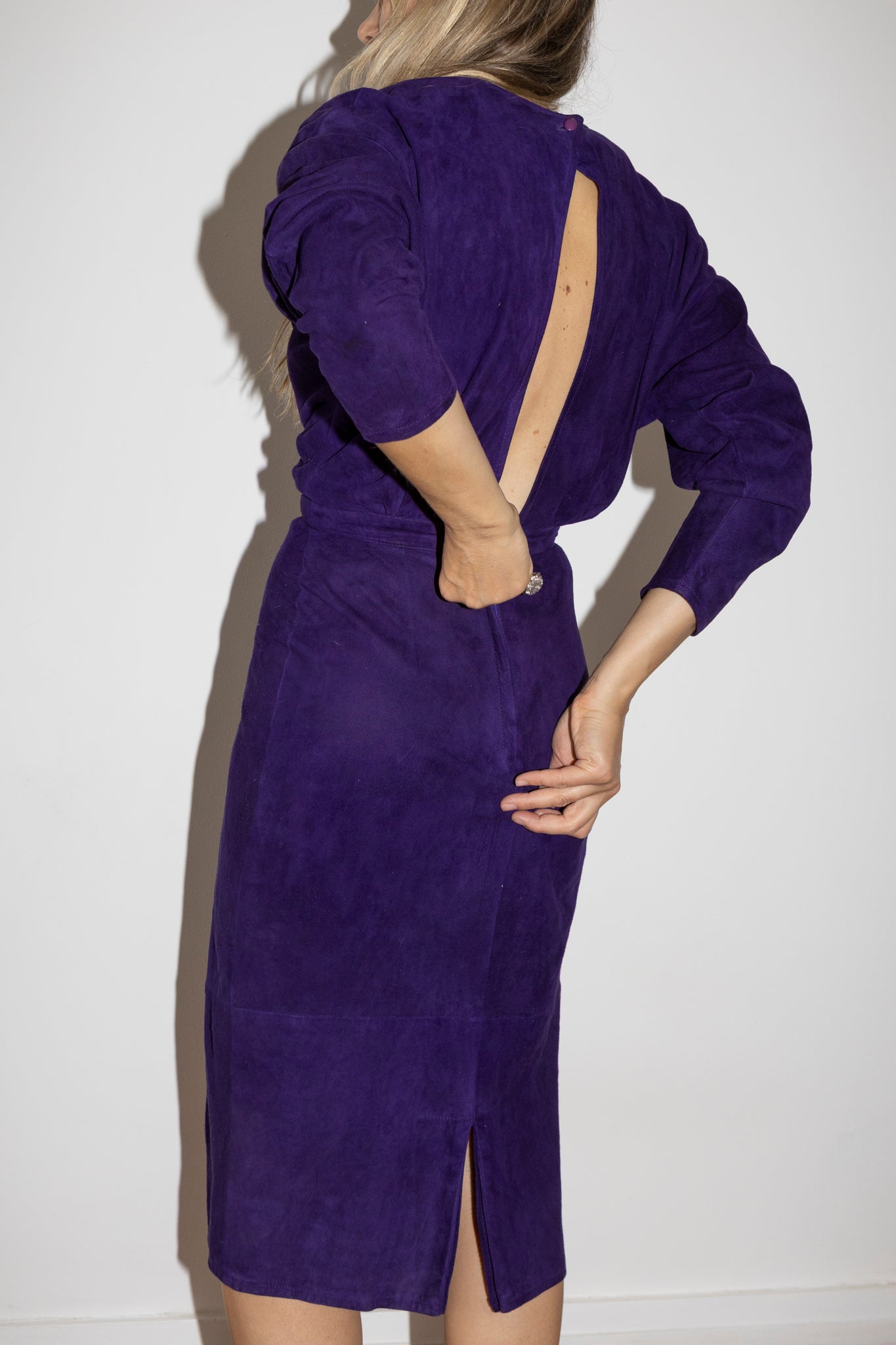 1980s Suede Dress