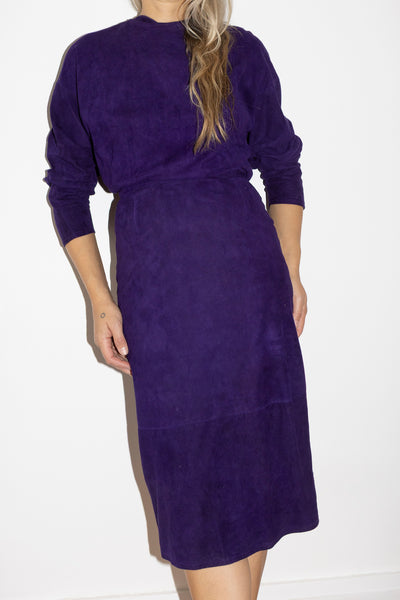 1980s Suede Dress