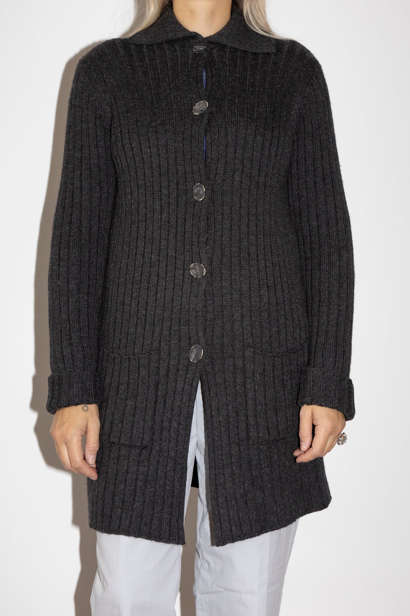 Patrizia Pepe Ribbed Cardi