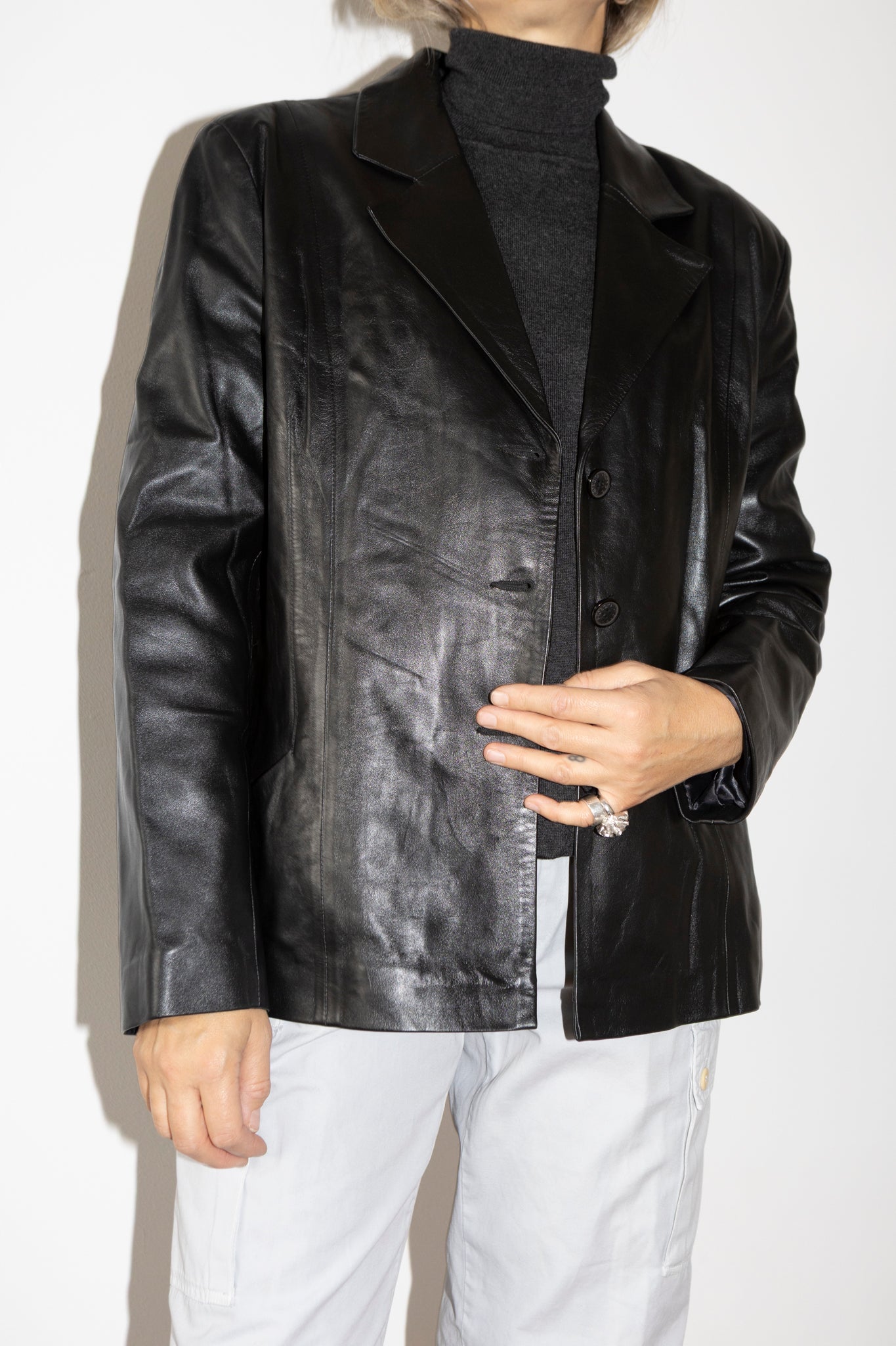 Giorgio Leather Blazer