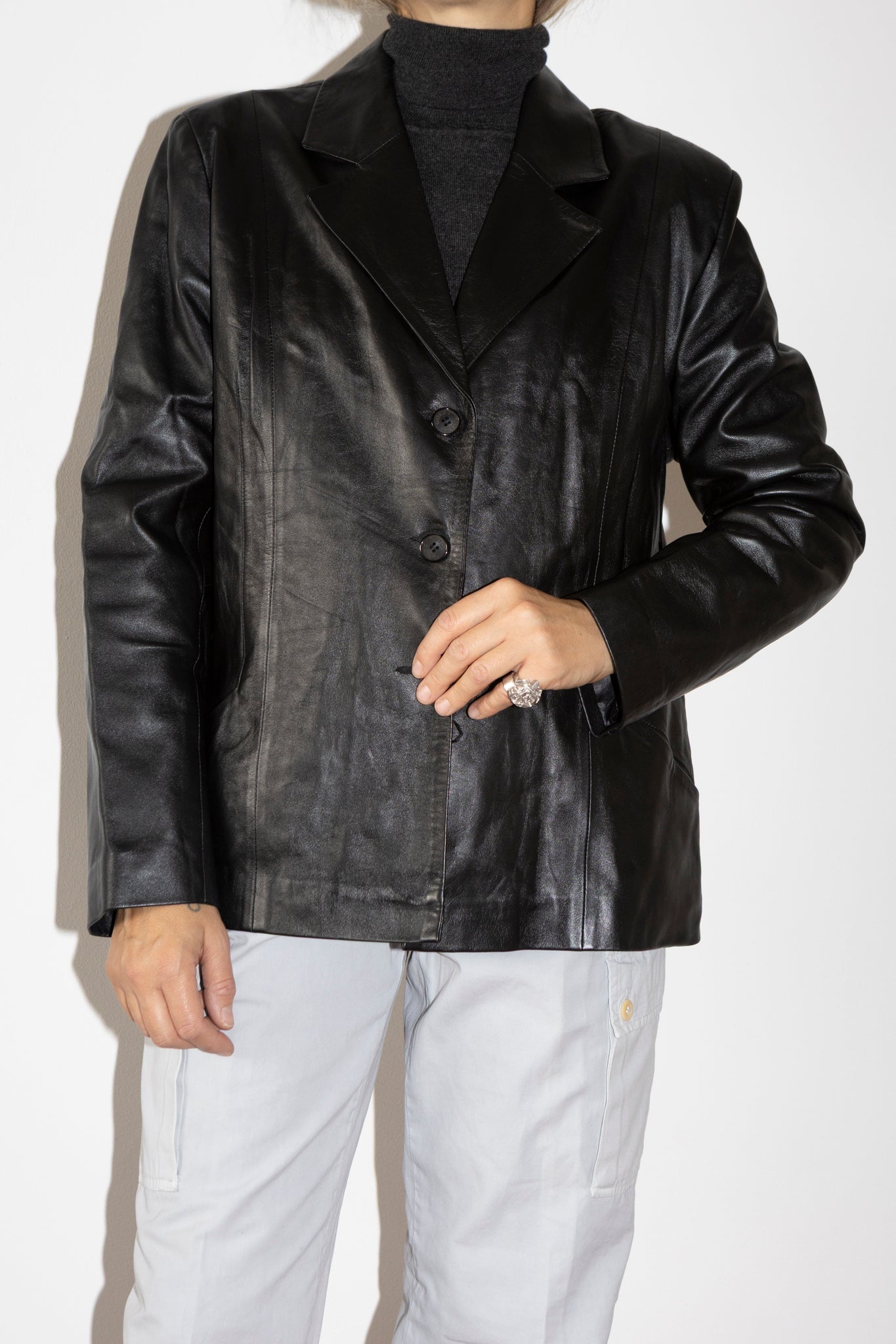 Giorgio Leather Blazer
