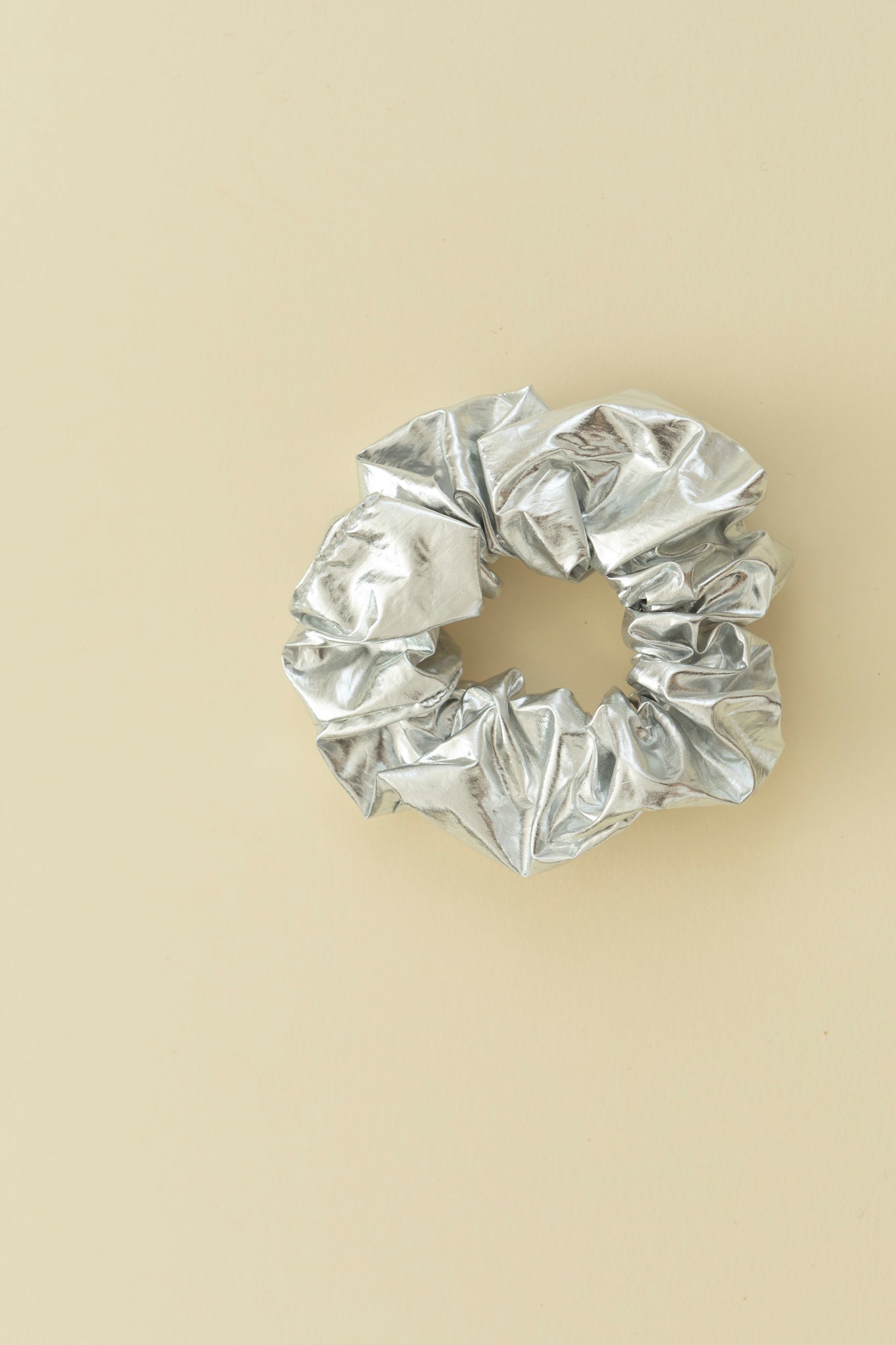 Silver Metalic Scrunchie