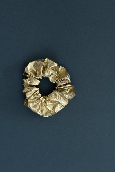 Gold Metalic Scrunchie