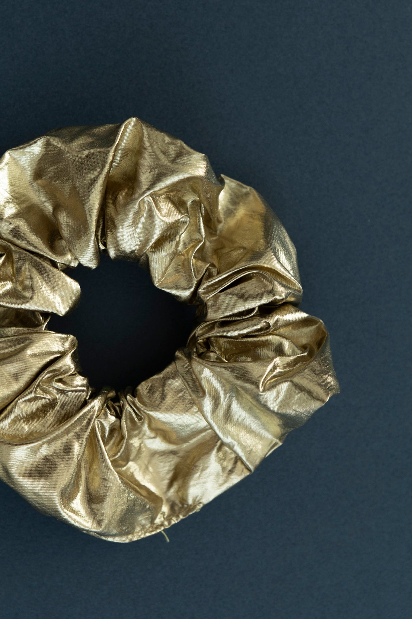 Gold Metalic Scrunchie