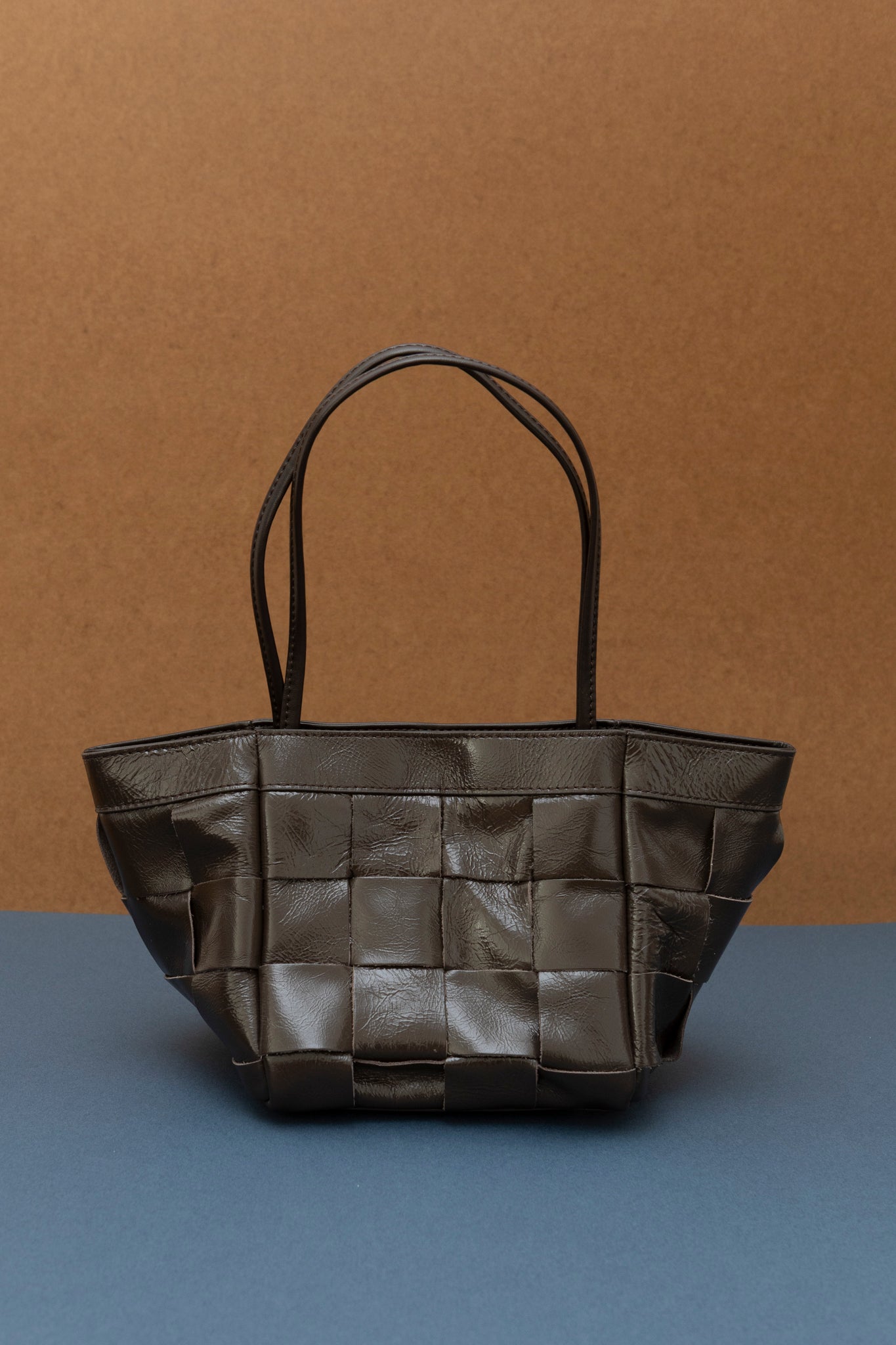 Multi Way Leather Grid Bag
