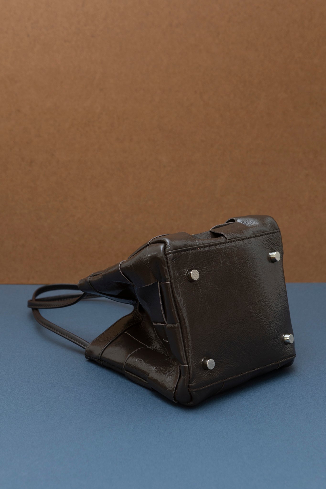 Multi Way Leather Grid Bag