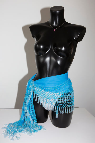 90s Turquoise Glass Beaded Wrap