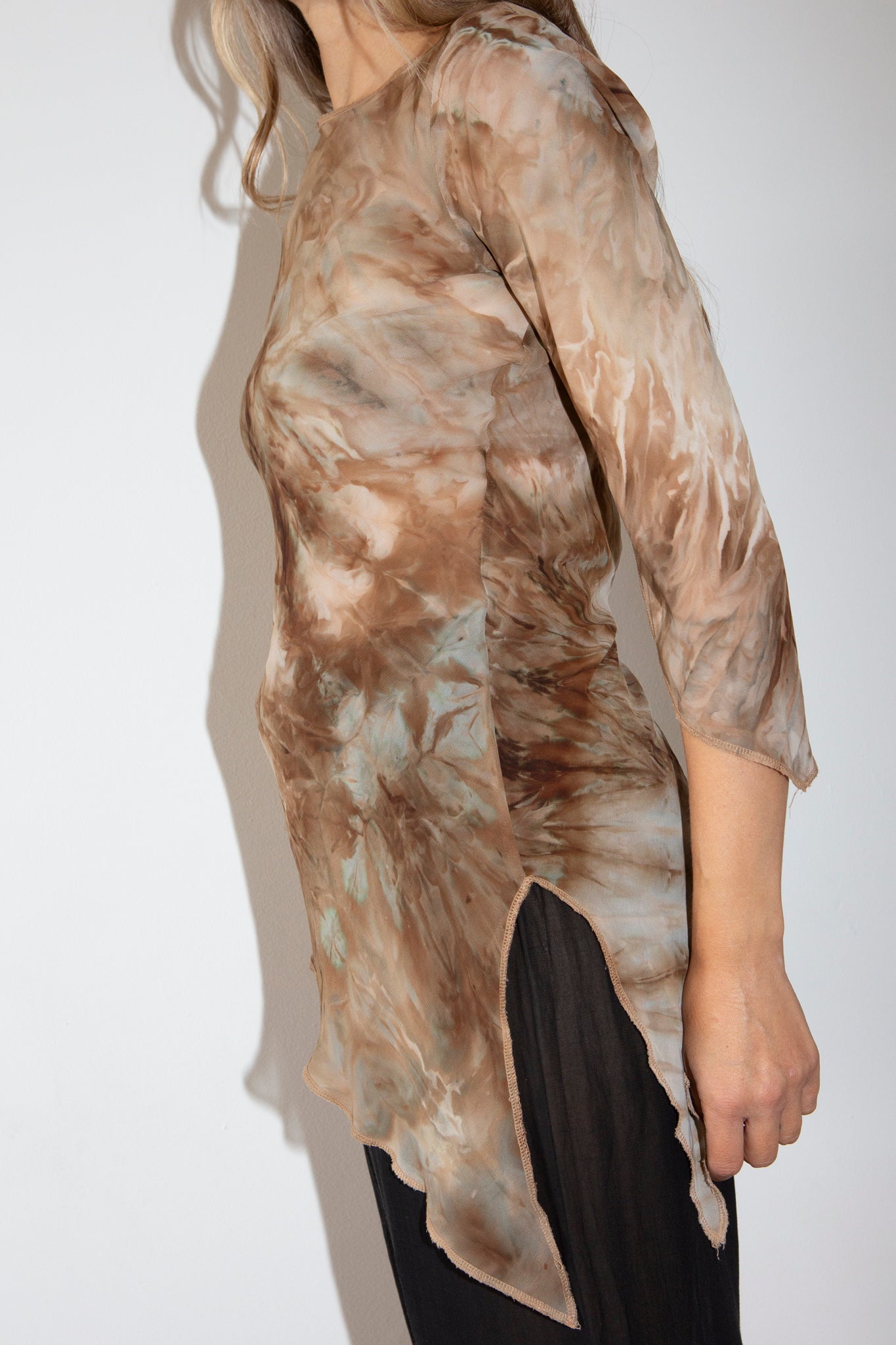 90s Tie Dye Asymmetrical Top