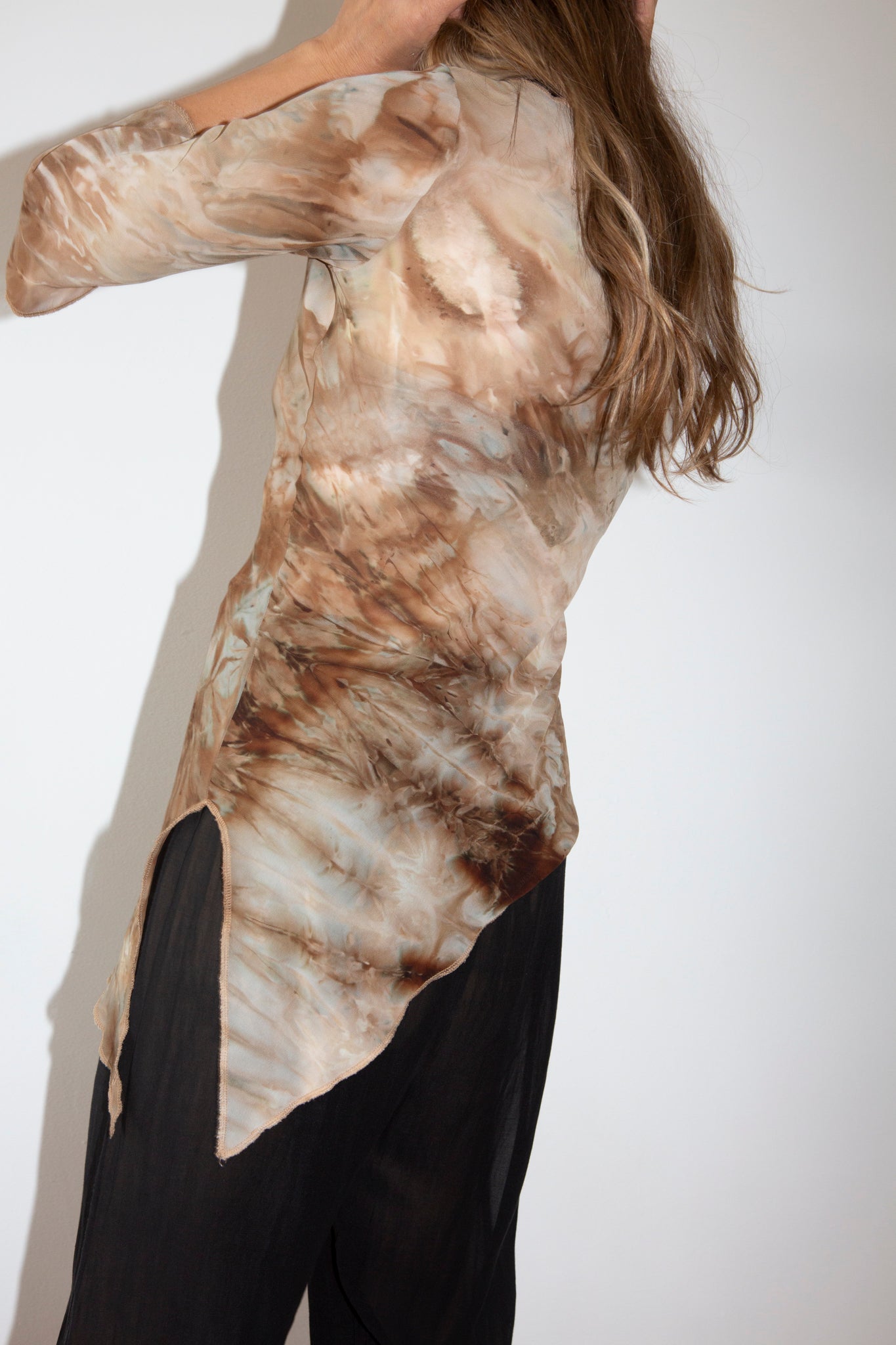 90s Tie Dye Asymmetrical Top