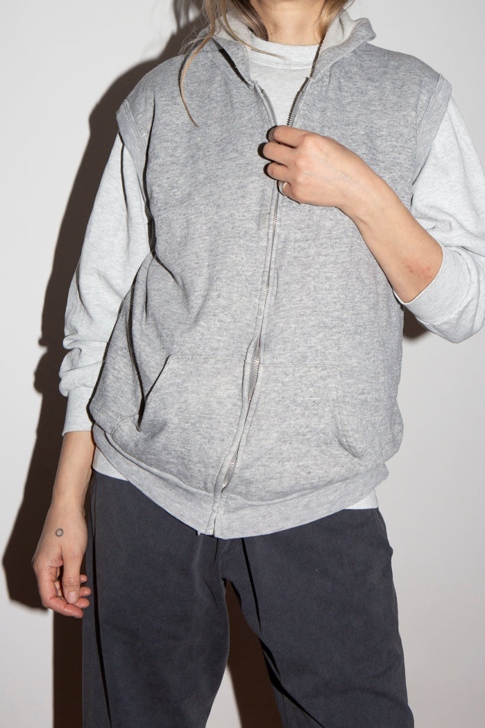 1960s Grey Marl Zip Up