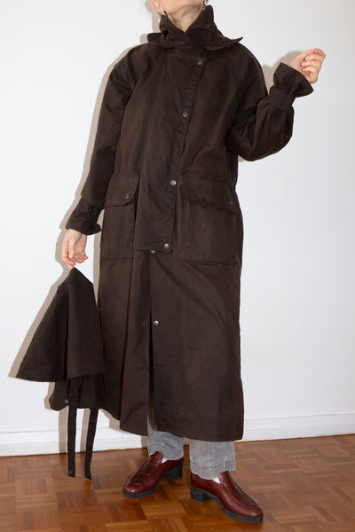 Brown Oilskin Hunters Jacket