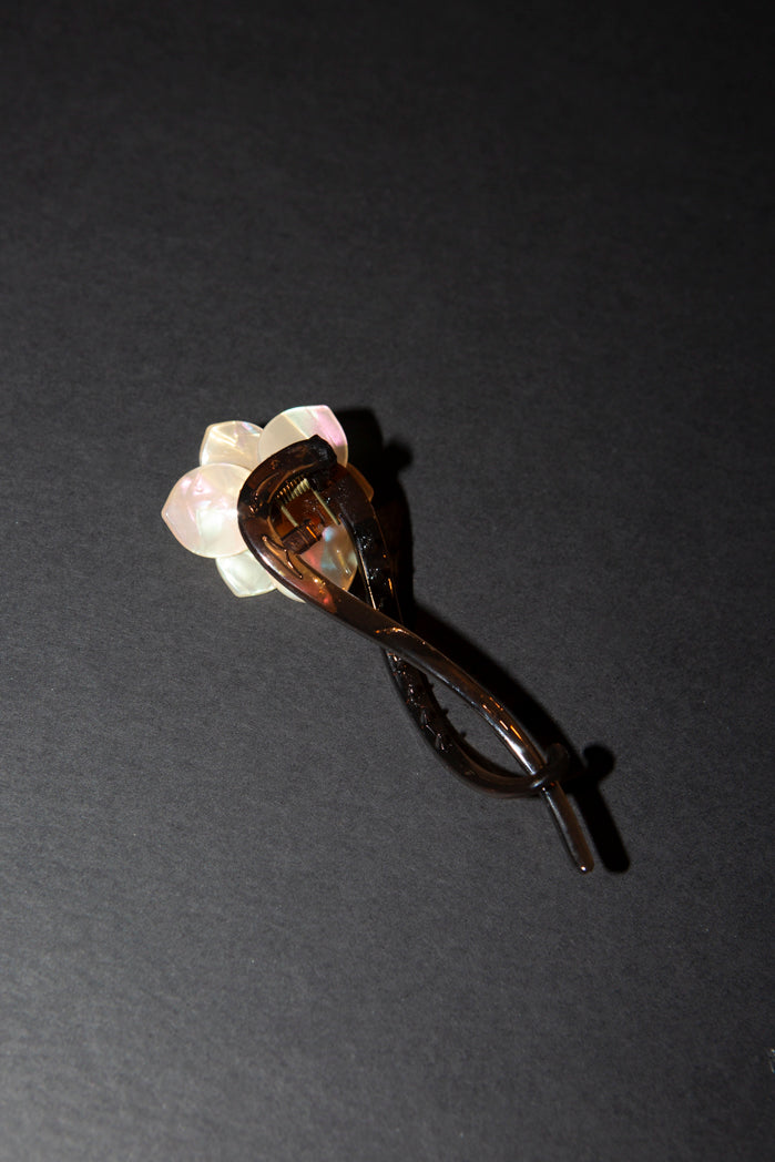 Peach Rose Hair Pin