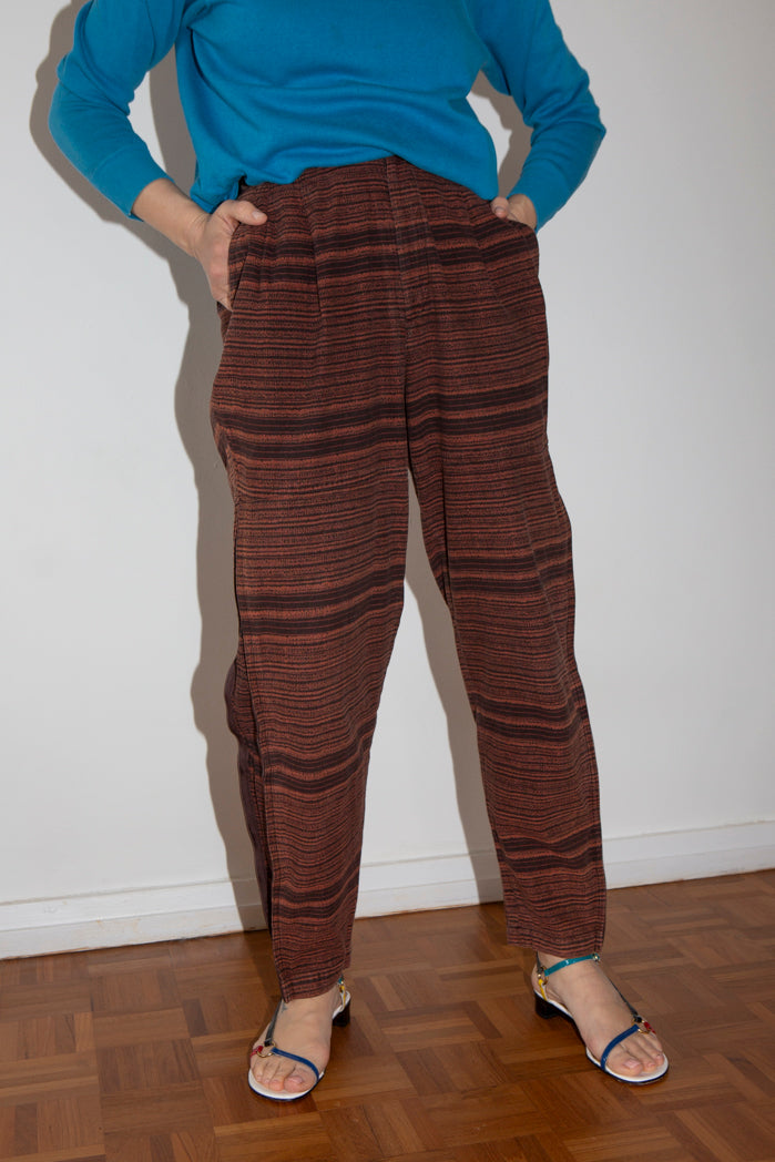 1980s Issey Miyake Stripe Zip Trousers