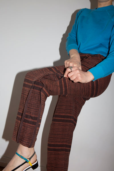 1980s Issey Miyake Stripe Zip Trousers