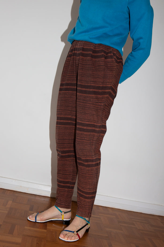 1980s Issey Miyake Stripe Zip Trousers