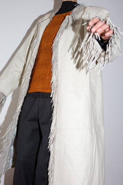 90s Leather Fringed Jacket