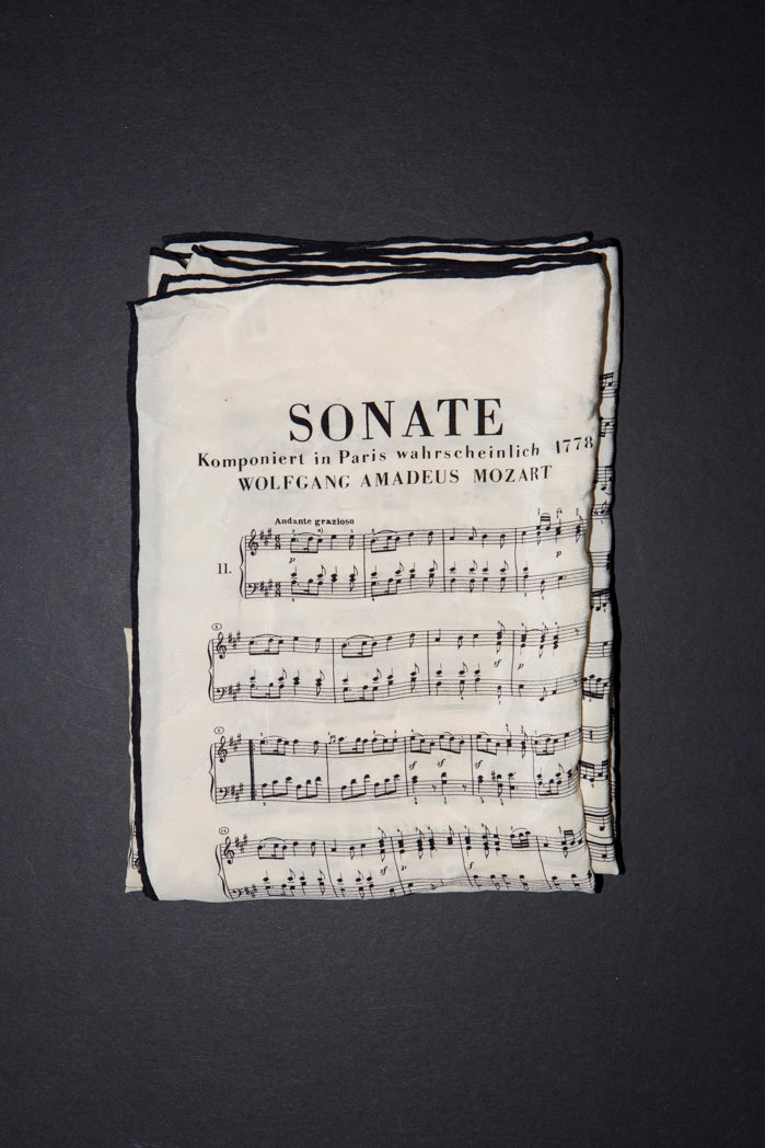 Mozart Sonate Silk Scarf.