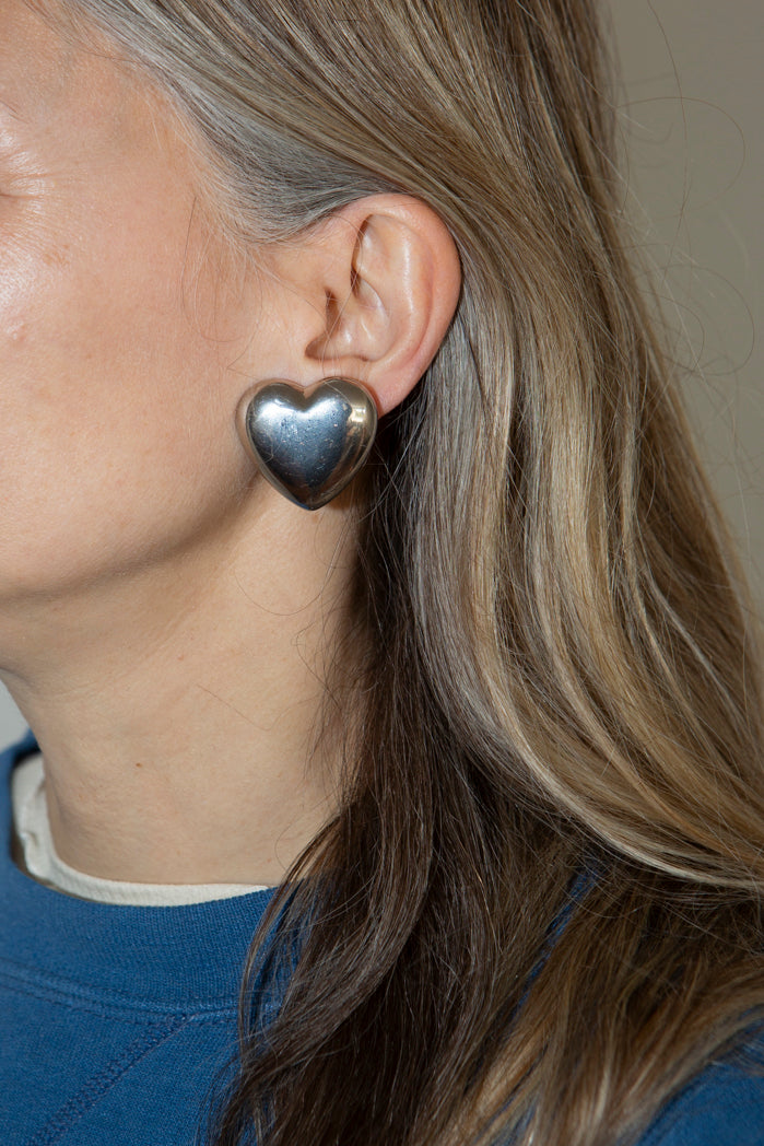 Chrome Dome Puff Earrings