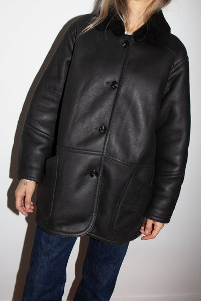 Black Sheepsking Coat