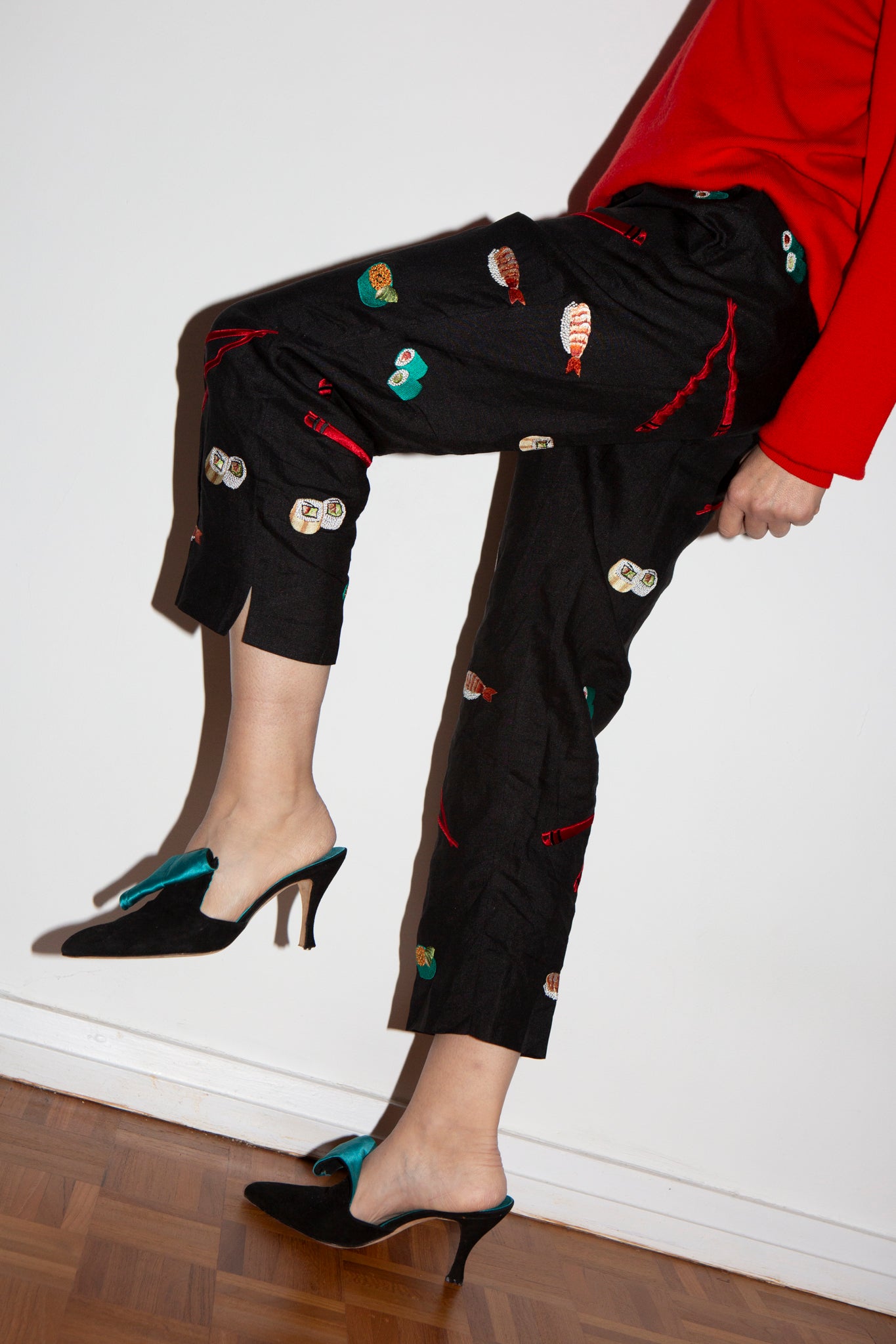 Suede & Silk Manolo Blahnik Mule