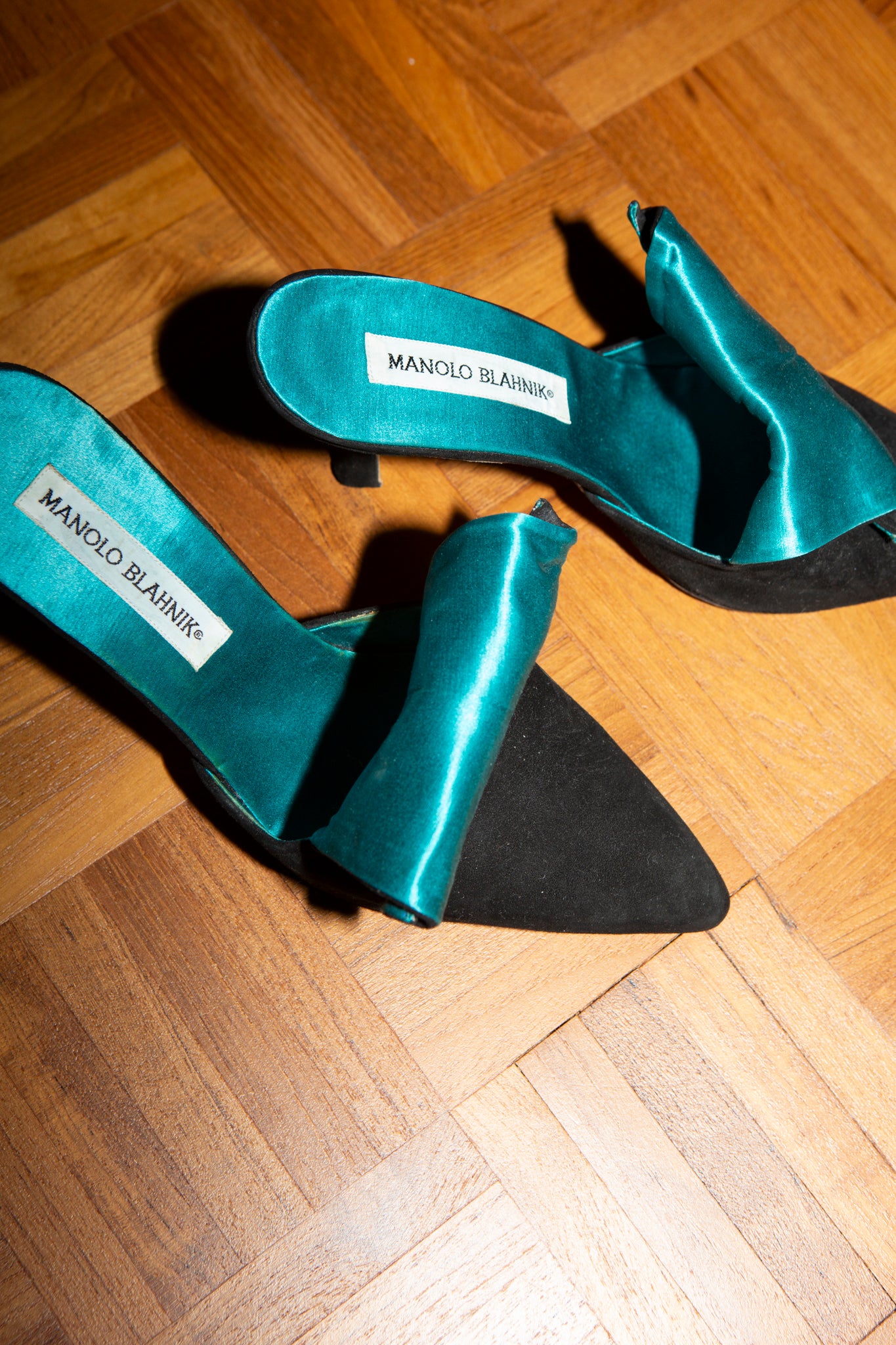 Suede & Silk Manolo Blahnik Mule