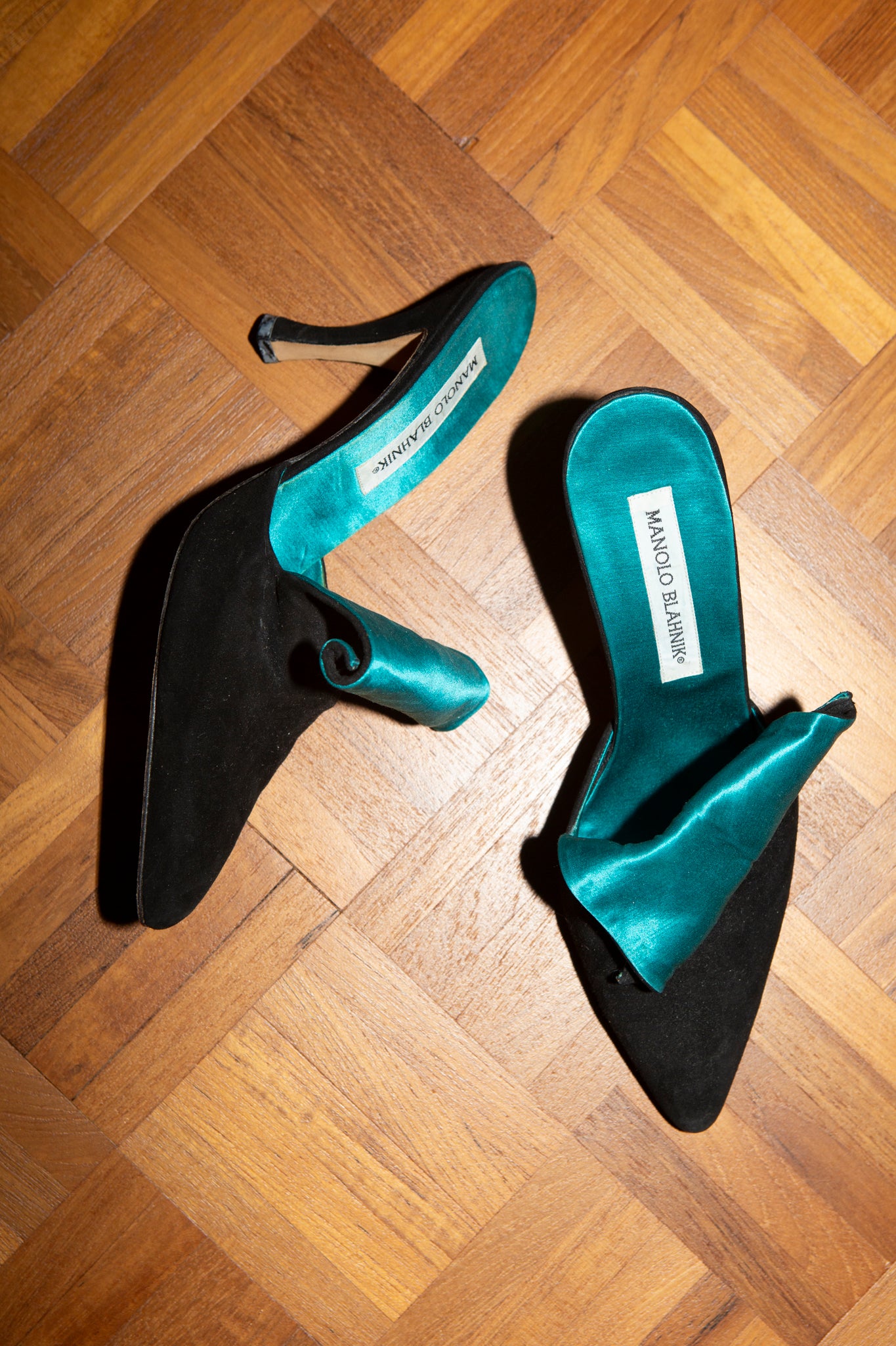 Suede & Silk Manolo Blahnik Mule