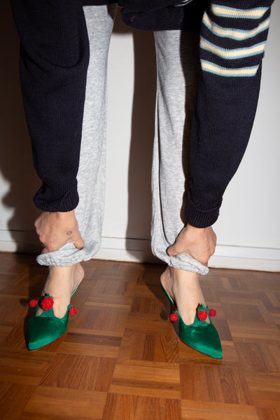 Satin Beaded Manolo Blahnik Pump