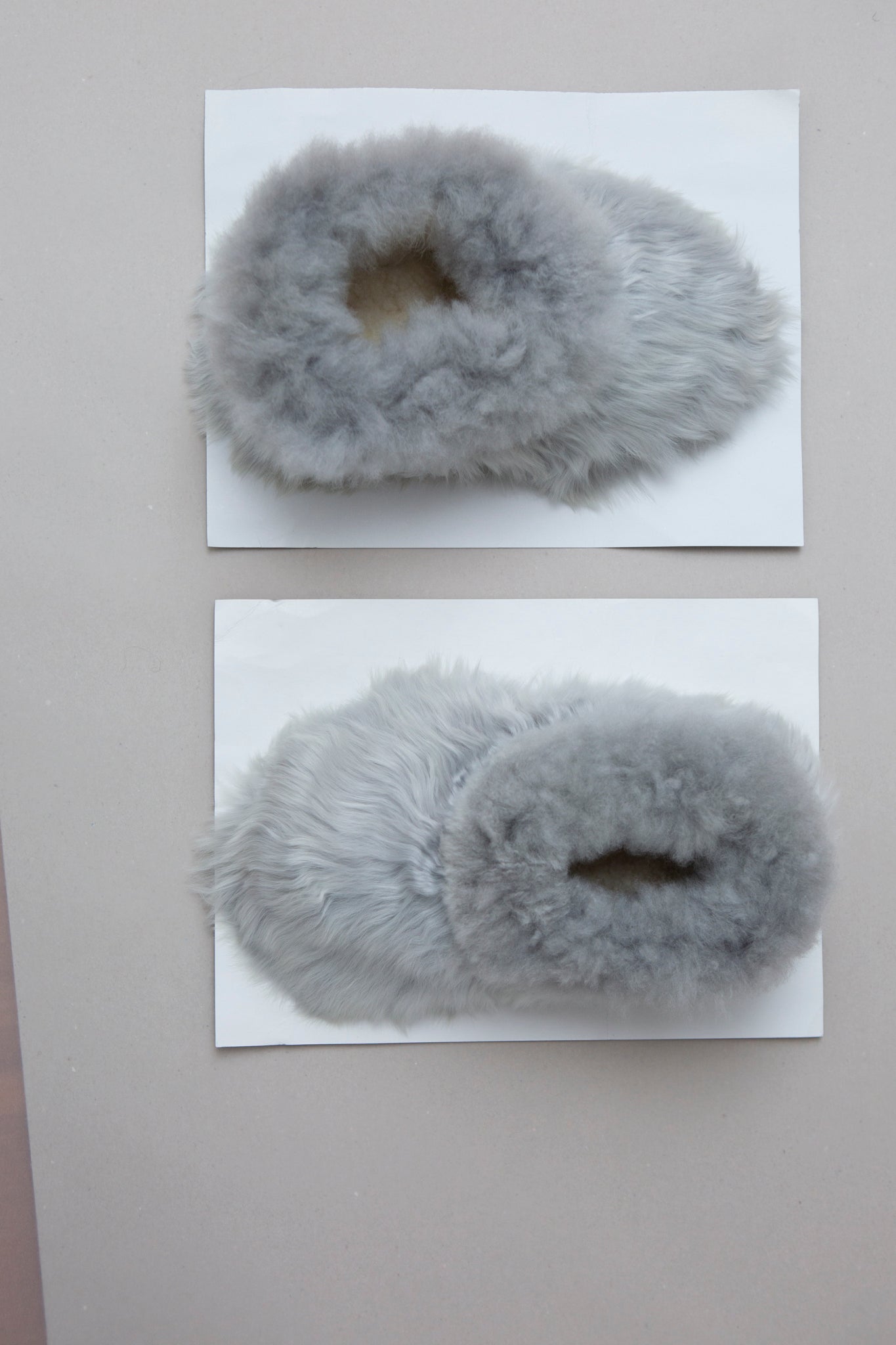 Silver Alpaca Slippers
