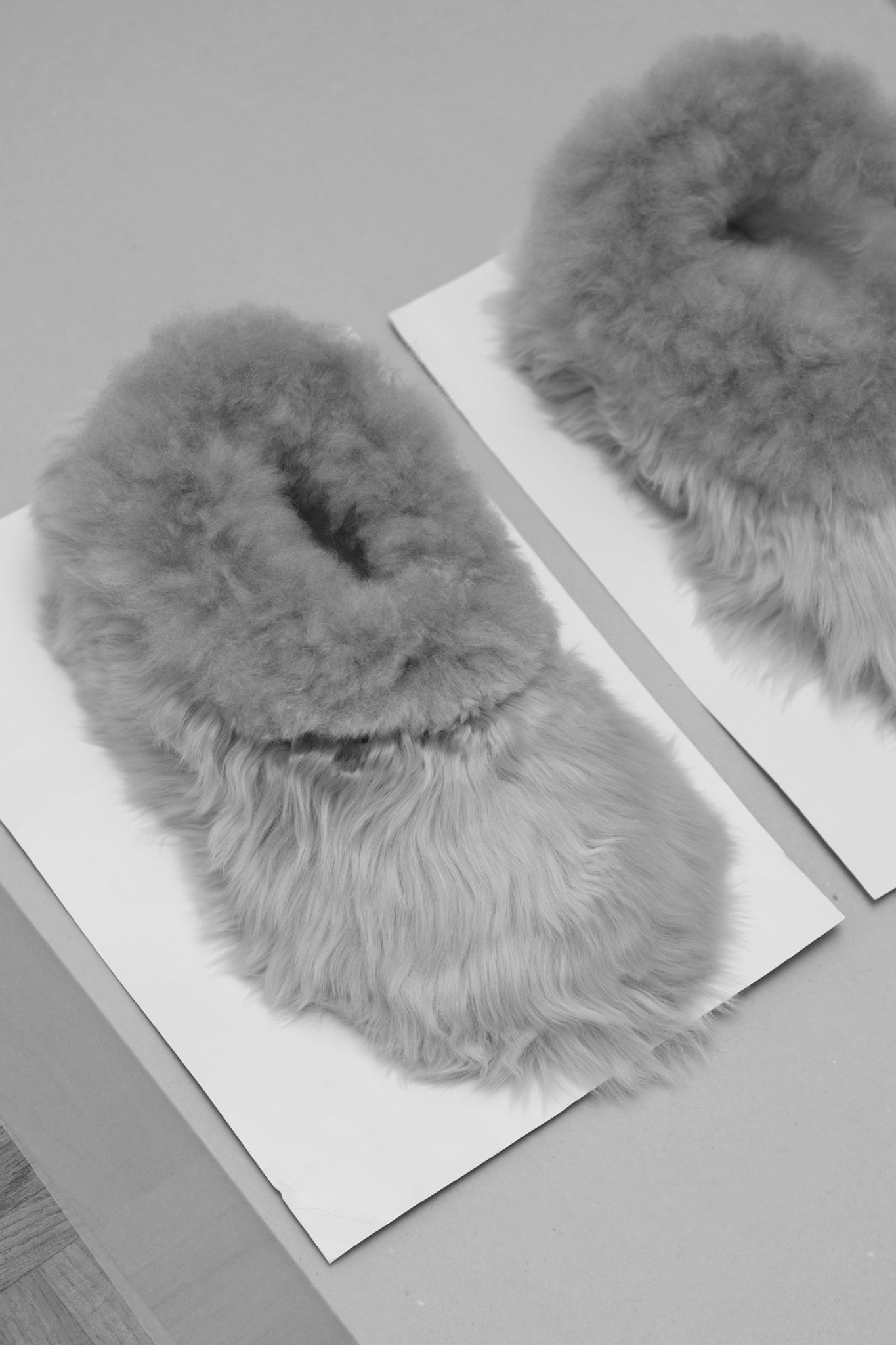 Silver Alpaca Slippers