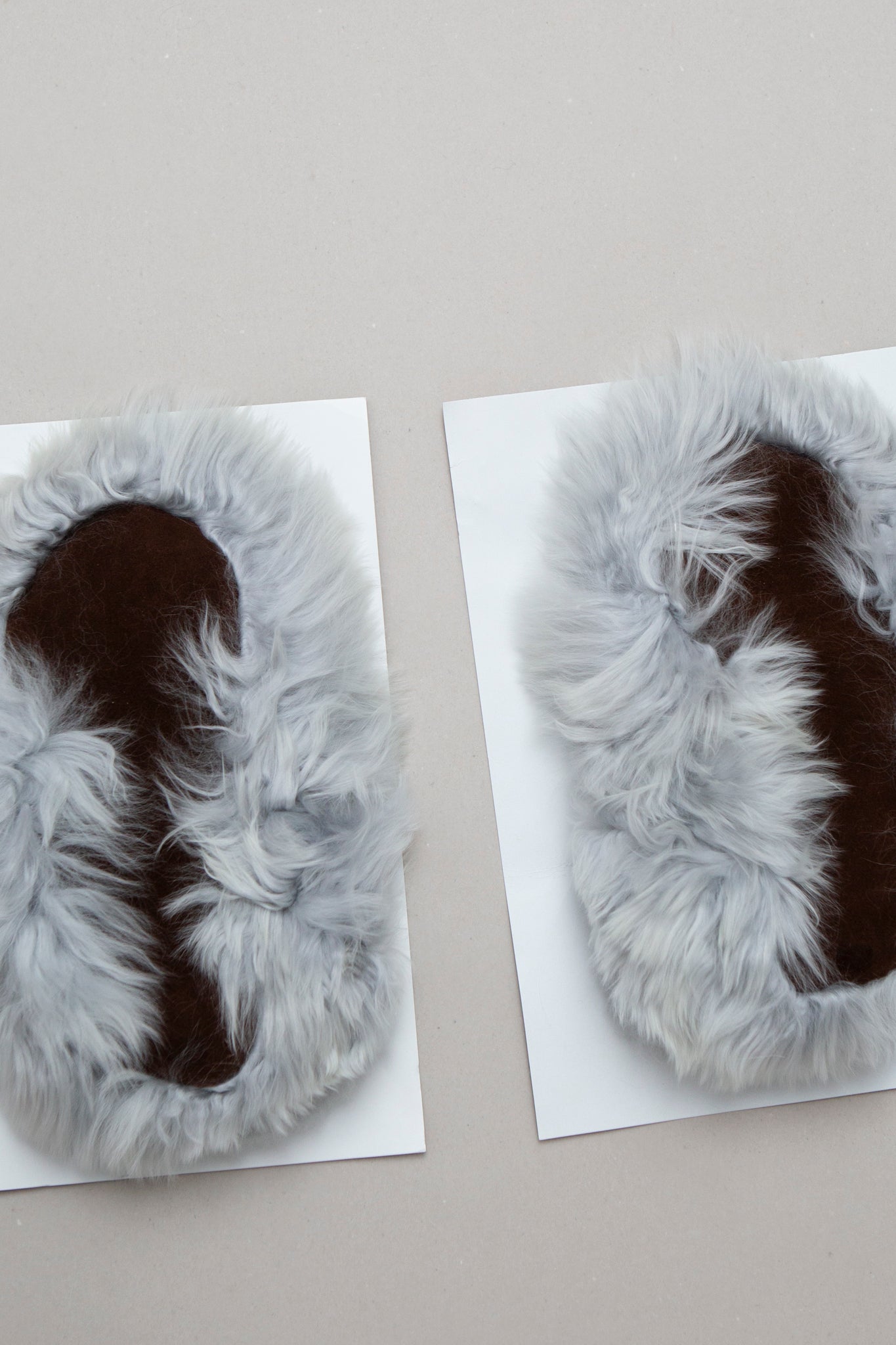 Silver Alpaca Slippers